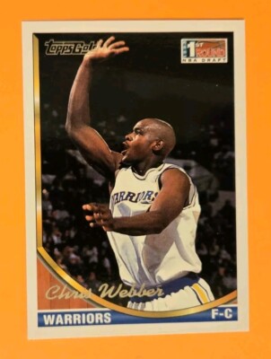 1993-94 Topps Gold Chris Webber Parallel Rookie Card #224 Warriors RC