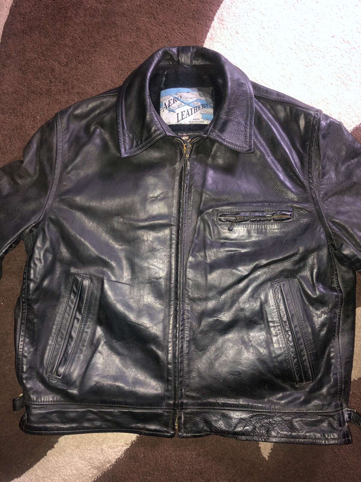 AEROLEATHER HIGHWAYMAN HORSEHIDE90s前期 のたまい 茶芯