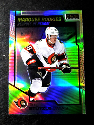 2020-21 O-Pee-Chee Platinum Marquee Rookie Rainbow Tim Stutzle Centered #199