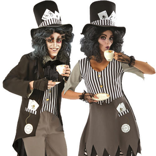 Alice In Wonderland Mad Hatter Mens Adult Fancy Dress Halloween Costume