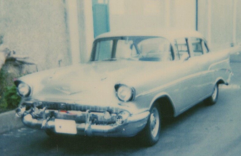 Faded Silver 1957 Chevrolet Bel Air Sedan Polaroid