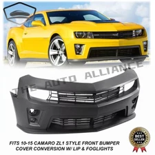 ZL1 Style Front Bumper For 2010-2013 Camaro with Upper Lower Grille & Fog Lights