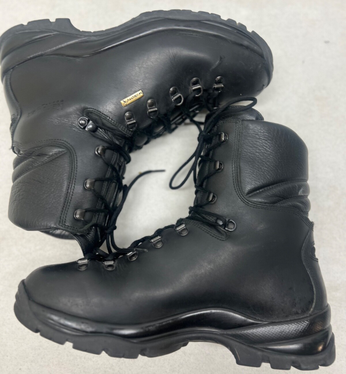 KENETREK HARD TACTICAL BOOTS  BLACK LEATHER WORK BOOTS  420-HK  MEN'S 12 M