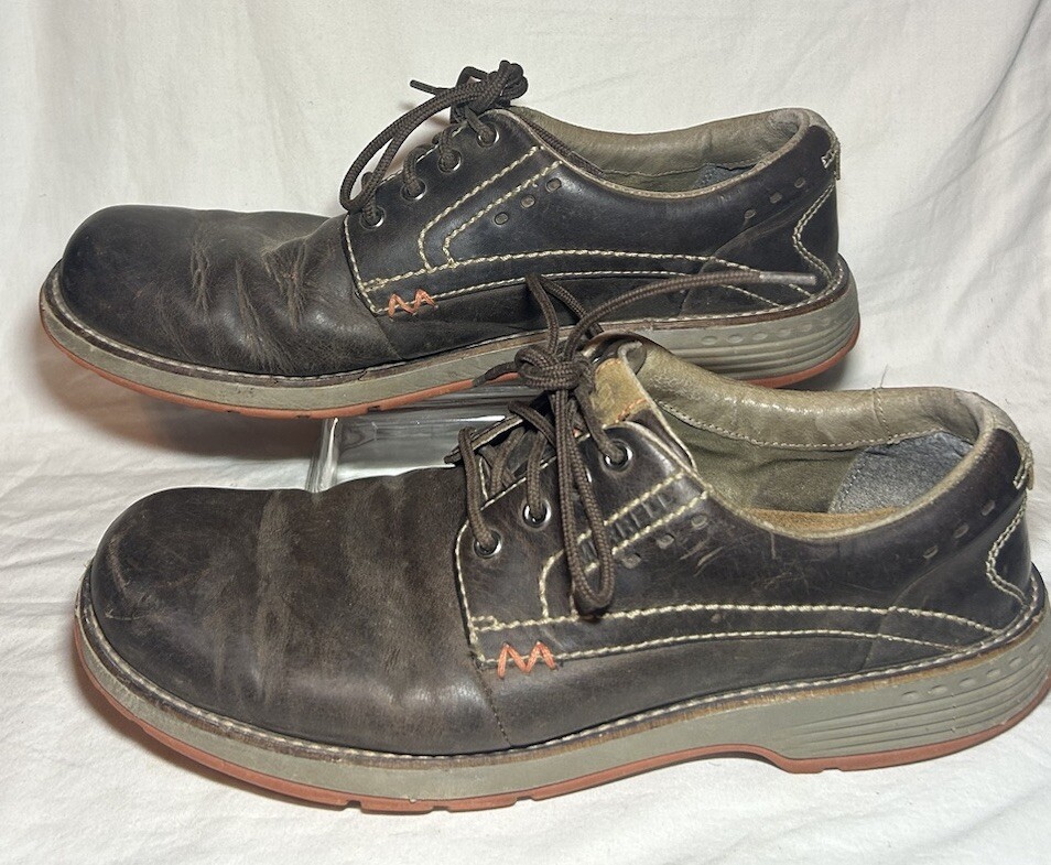 Scarpa Oxford Merrell Realm da uomo in pelle stringata Dark Earth J42145 taglia 9 5 M