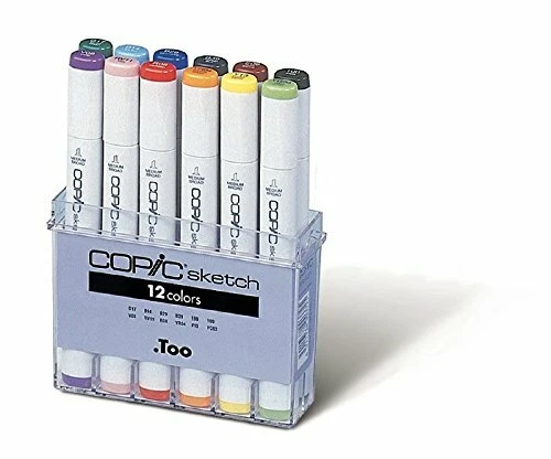 12 Color Copic Marker Set