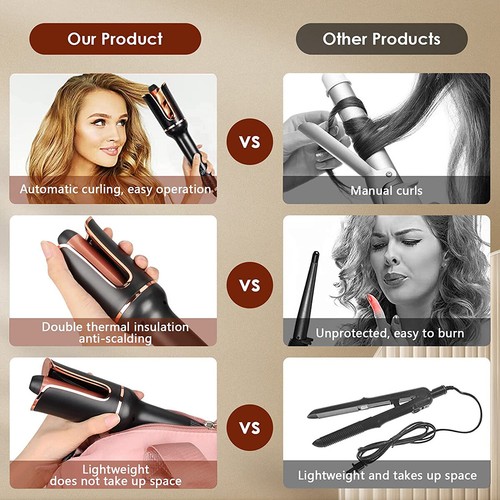 Lockenstab Automatisch,Lockenstab Große Locken mit 4 Einstellbare Temperatur DE - Bild 7 von 24