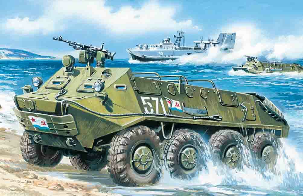 Btr-60p, Armoured Personnel Carrier 1:72 Plastic Model Kit ICM