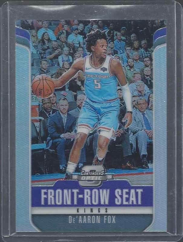 DE'AARON FOX 2018-19 CONTENDERS OPTIC FRONT ROW SEAT SILVER HOLO
