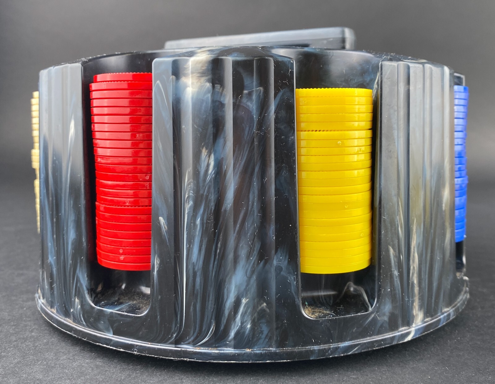 Vintage Bakelite Revolving Poker Rack Chip Caddy Pleasantime Pacific