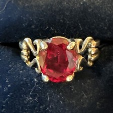 Chateau d' Argent 925 Sterling Silver Lab- Created Ruby Ring SIZE 9.75 89