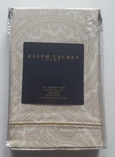 RALPH LAUREN BRENTWOOD CAMEL 100 COTTON ONE STANDARD PILLOW SHAM MADE IN ITALY