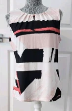 ivanka trump blouse small Stretchy Multi-colored  Copper Embellishment Classic 