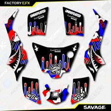 USA Red Blue Savage Racing Graphics Kit fits Suzuki LT50 All Years Decal LT 50 a