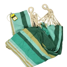 Backyard Expressions Single Person Hammock 275 LB With Carry Bag Turquoise Green