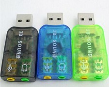 Wholesale USB 3D Audio Sound Card Microphone Headset Adapter Random Color USA
