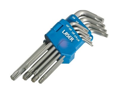 9 Stück Stern Schlüssel Set T10 bis T50 Laser 2497