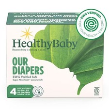 HealthyBaby Certified Safe Organic Cotton Enhanced Diapers 50ct Size 4