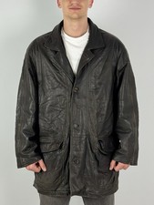 Vintage Distressed Burberry London Leather Coat Brown Jacket