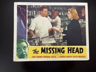 The Missing Head Original Movie Lobby Card #7 Lon Chaney JR R53