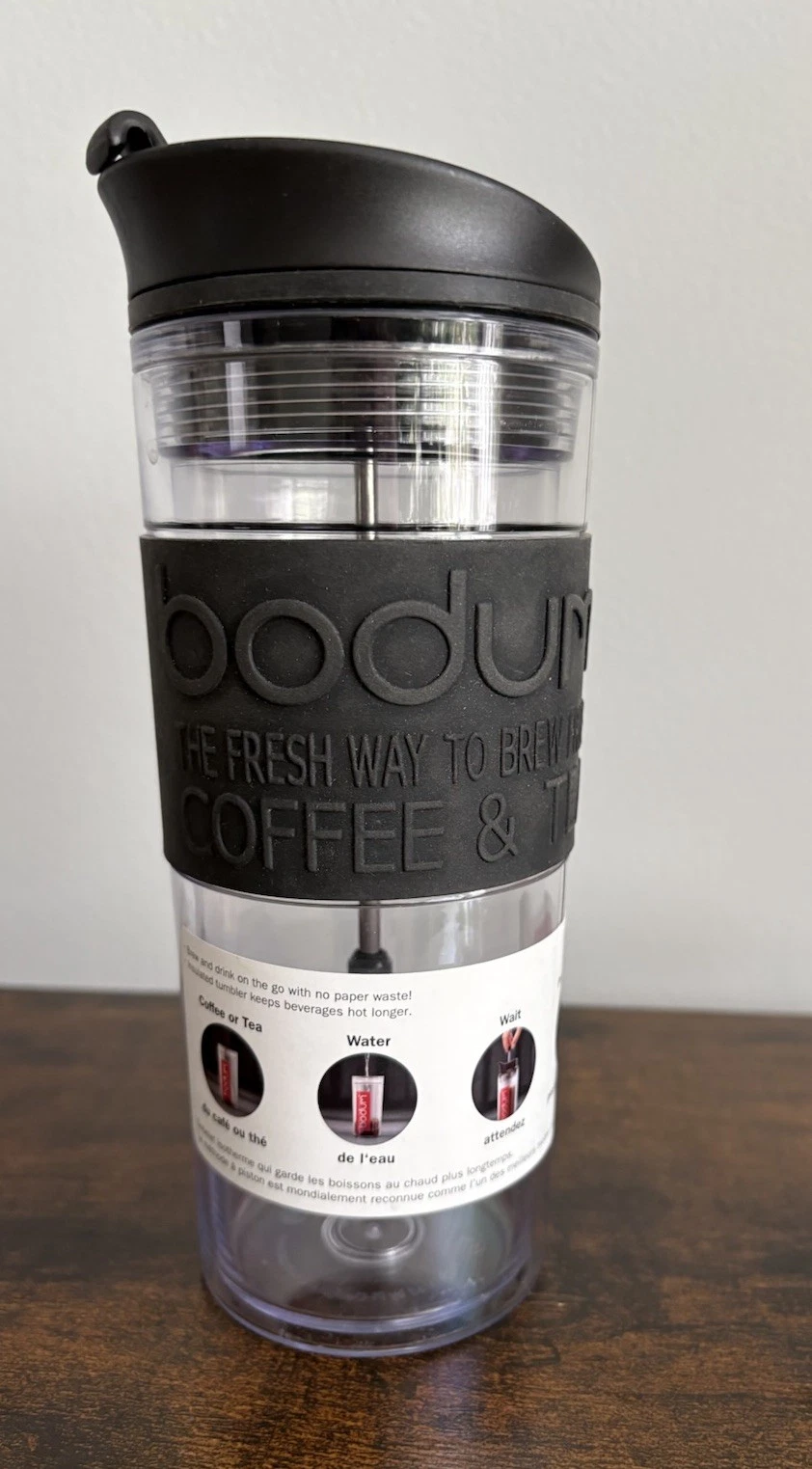 Bodum Coffee French Press Coffee Tea Brewer Travel Tumbler Double Wall Black New
Opens in a new wind