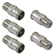 Coaxial Cable Quick Connector Nickel-Plated F-Type RG6 Male to Female Coaxial Co