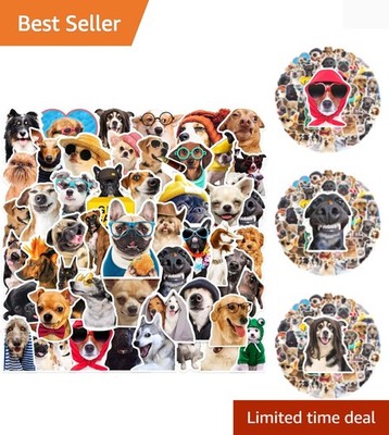 50 PCS Funny Dog Stickers Cute Animal Sticker for Journaling Laptop Scrapbook...
