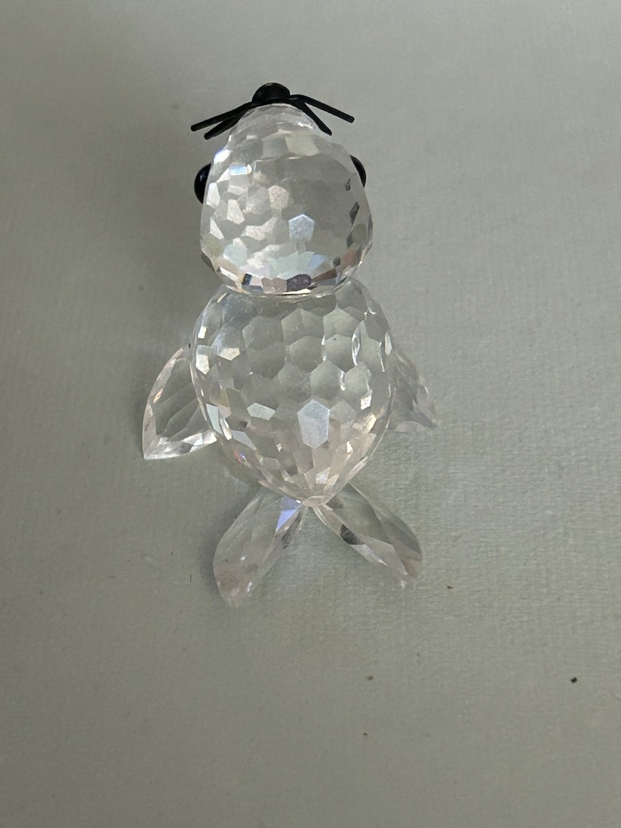 Swarovski Crystal Miniature Baby Seal Figurine Retired Whiskers