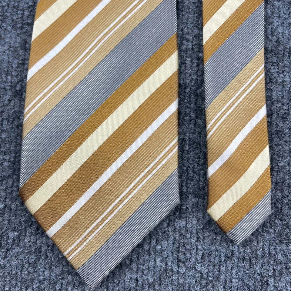 Corbata a rayas Kenneth Cole para hombre 100 % seda diseñador 3 3/4" x 65" de alto Foto 4 de 4