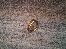 Massachusetts Handcrafted 90 Silver Washington Quarters coin ring size 7-1/2