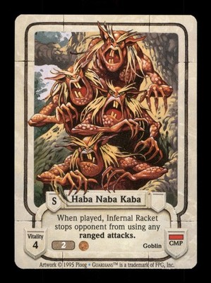 Haba Naba Kaba 2 Guardians 1995 Artwork FPG Trading Card TCG CCG