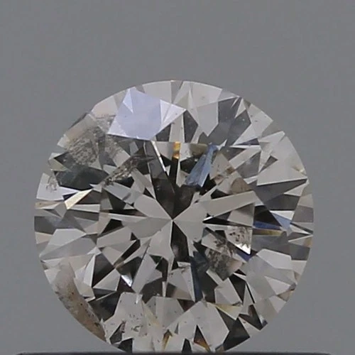 GIA CERTIFIED 0.44 Ct Natural Diamond K Faint Brown/I2 Grade 4 mm  Loose Round