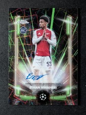 2024-25 Topps Chrome ETHAN NWANERI 28/99 RC Auto Neon Green Lazer Ref #BLA-EN