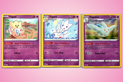 Togepi Togetic Togekiss, Evolution Line, 3 Card Set, Darkness Ablaze