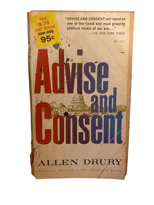 Advice And Consent by Allen Drury Paperback Book 1961