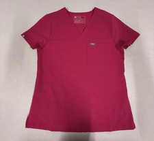 FIGS Scrub Top Women S Pink V-Neck Technical Collection FW1100 Pockets 259