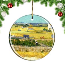 Van Gogh Harvest Painting Christmas ornament city travel souvenir