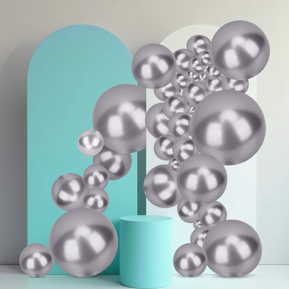 5" 10" Balloons Helium/Air METALLIC Chrome BALLON for Christmas Birthday Party