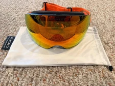 OAKLEY FLIGHT DECK XM SNOW GOGGLE OLIVE CAMO w/ FIRE IRIDIUM LENS RARE