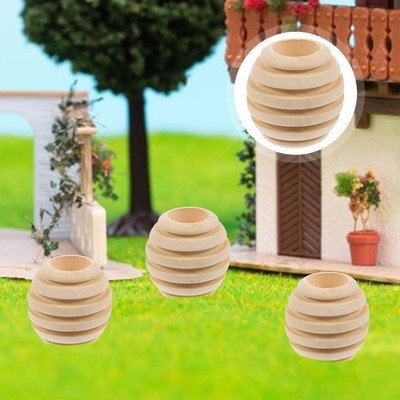  15 Pcs Wabenförmige Fadenperlen Arbeit Kleine Holzperlen Zum Basteln
