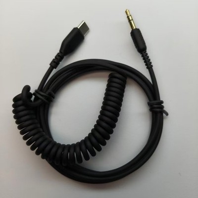 Audiokabel Typ C auf 3,5 mm 2 Meter Federdraht für Kopfhörer 1. 2. 3. Gen
