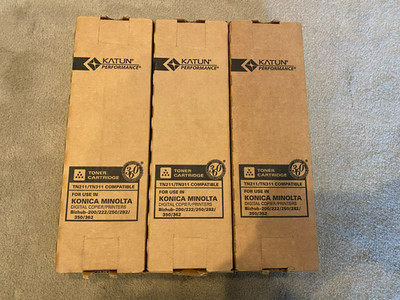 Black Toner Cartridge TN211/TN311 Compatible Konica Minolta LOT of 3
