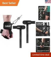 Heavy Duty Weight Lifting Straps with Cuffed D Ring Enhanced Grip