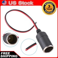 Car Cigarette Lighter Charger Adapter Cable Female Socket Plug Connector 12V/24V