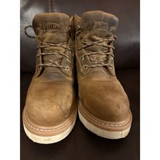 Justin Maxwell OW709 Steel Toe Work Boots Men's 11.5 EE Extra Wide Peanut Tan