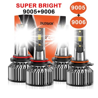 For Chevrolet C1500 1988-1999-4PCS LED Headlight Hi/Lo Beam Bulbs Combo Kit