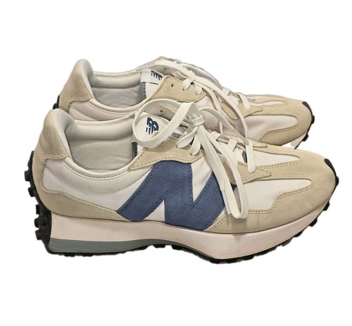 New Balance 327 WS327PV Women's Sneakers White Blue Suede US 10 Walking Shoes