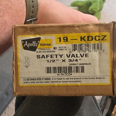 Apollo Valves 19-KDCZ Safety Relief Valve 1/2'' x 3/4'' 215 PSIG Bronze Manual