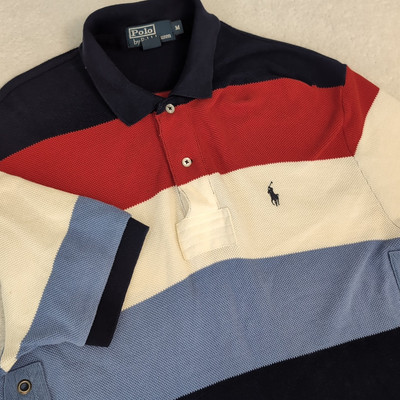 Vintage Polo By Ralph Lauren Cool Pattern Polo Shirt Men's M Red