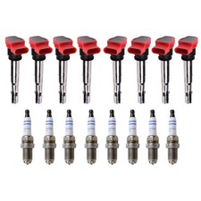 Eldor 8 Ignition Coils Bosch Nickel-Yttrium Spark Plugs Kit for Audi R8 4.2L V8