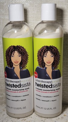 Lot Of 2 UrbanTherapy Twisted Sista 3-Minute Moisturizing Mask 12 Fl.oz - NEW